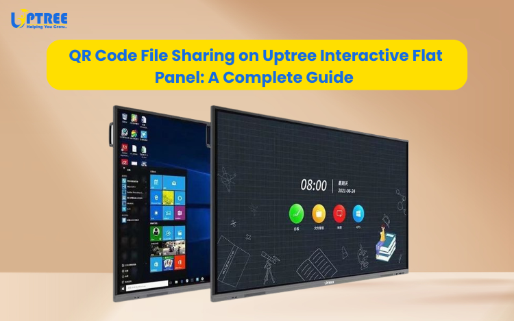 QR code File Sharing On Uptree Interactive Flat Panel