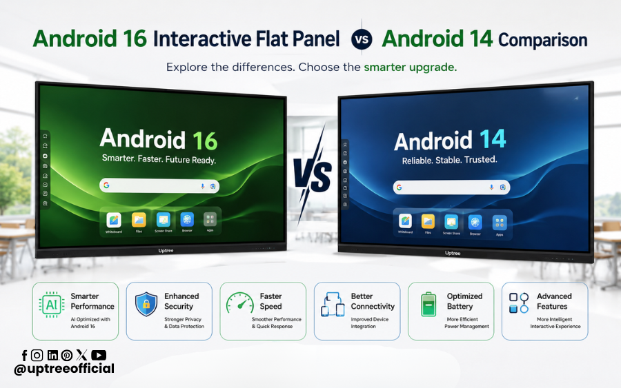 Android 16 Interactive Flat Panel vs Android 14 Comparison