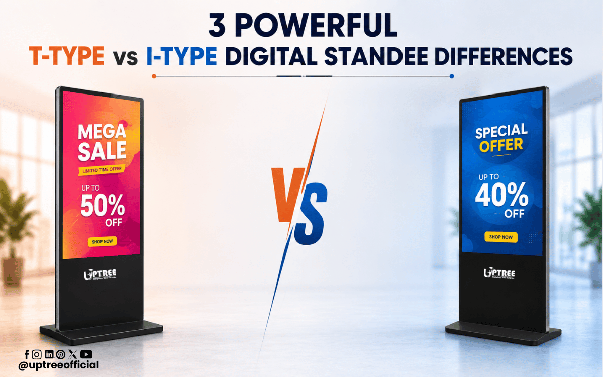 3 Powerful T-Type vs I-Type Digital Standee Differences