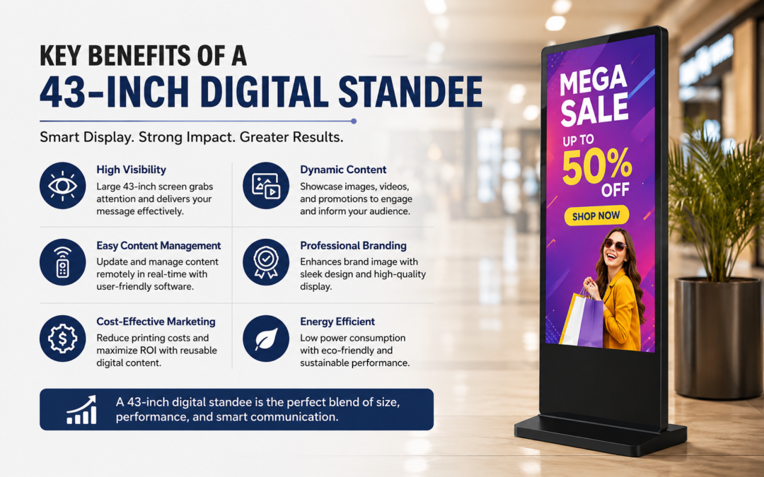 Key Benefits of a 43-Inch Digital Standee